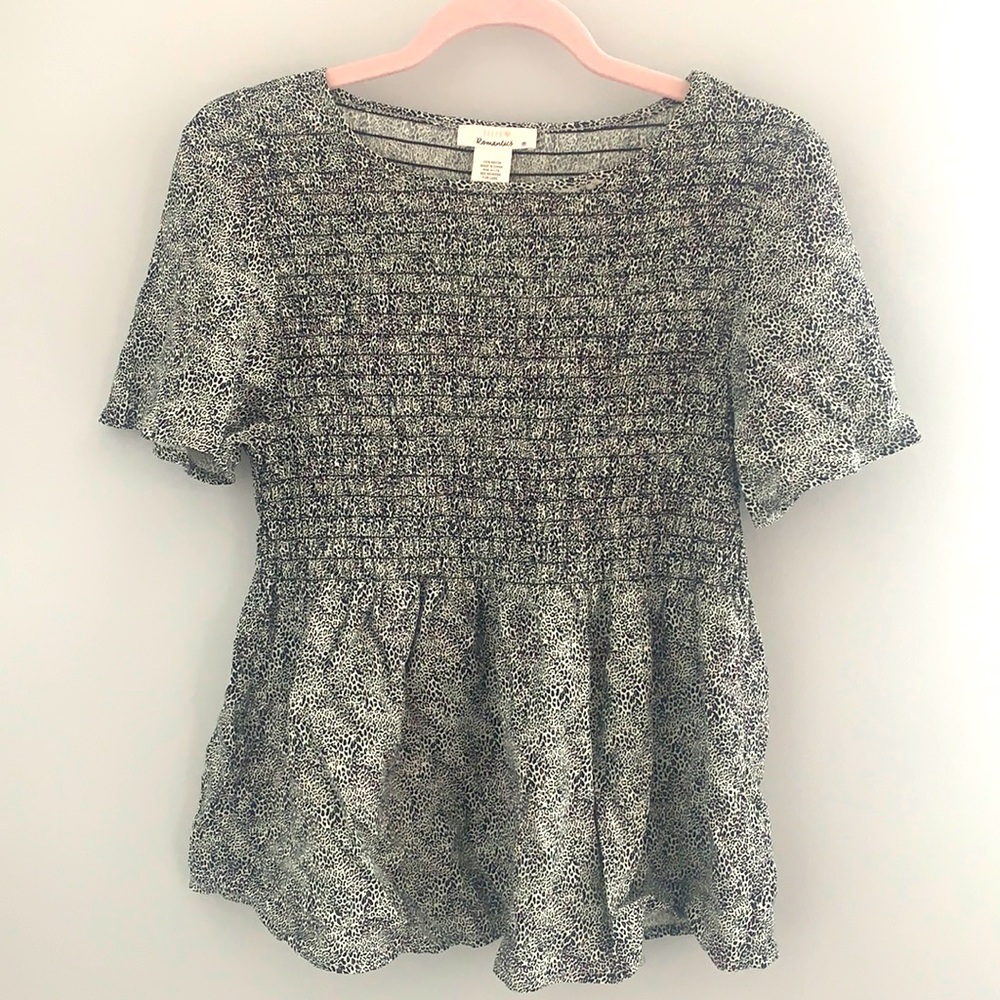 Cheetah Print Rushed Top